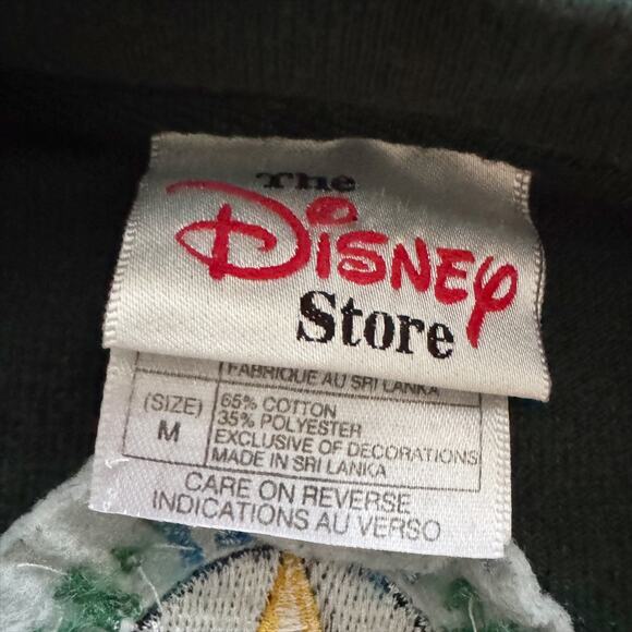 VTG Disney Store Mickey Minnie Donald Goofy Sweatshirt Womens M L Green 90s - Picture 3 of 12